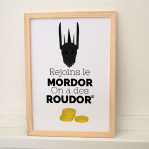 affiche humour mordor roudor sauron geek cadeau décoration déco