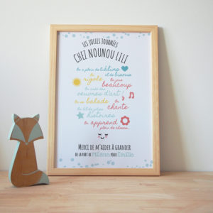 cadeau merci nounou original personnalisé