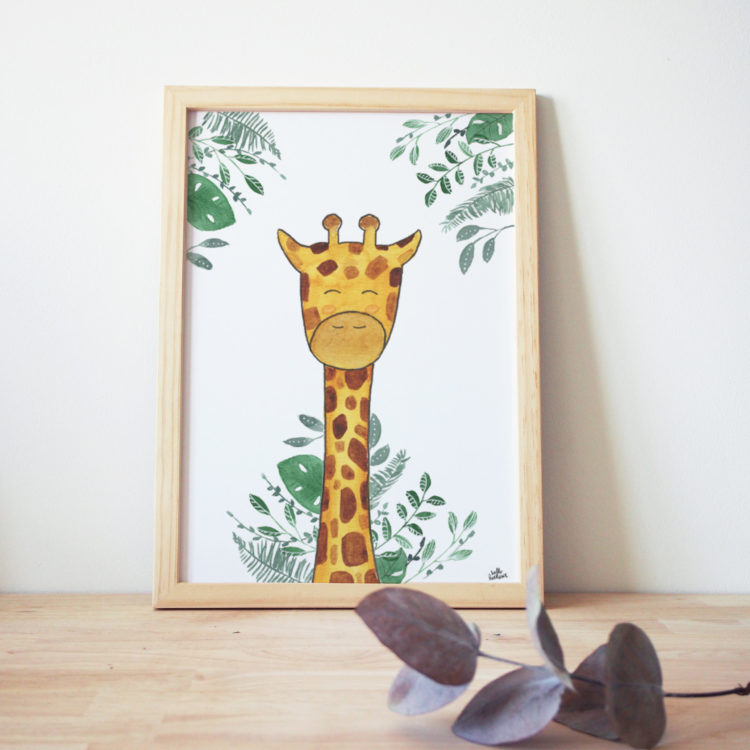 Affiche Girafe simple