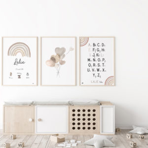 trio d'affiches chambre