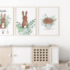 Trio d'Affiches personnalisé -  Lapin + champignon