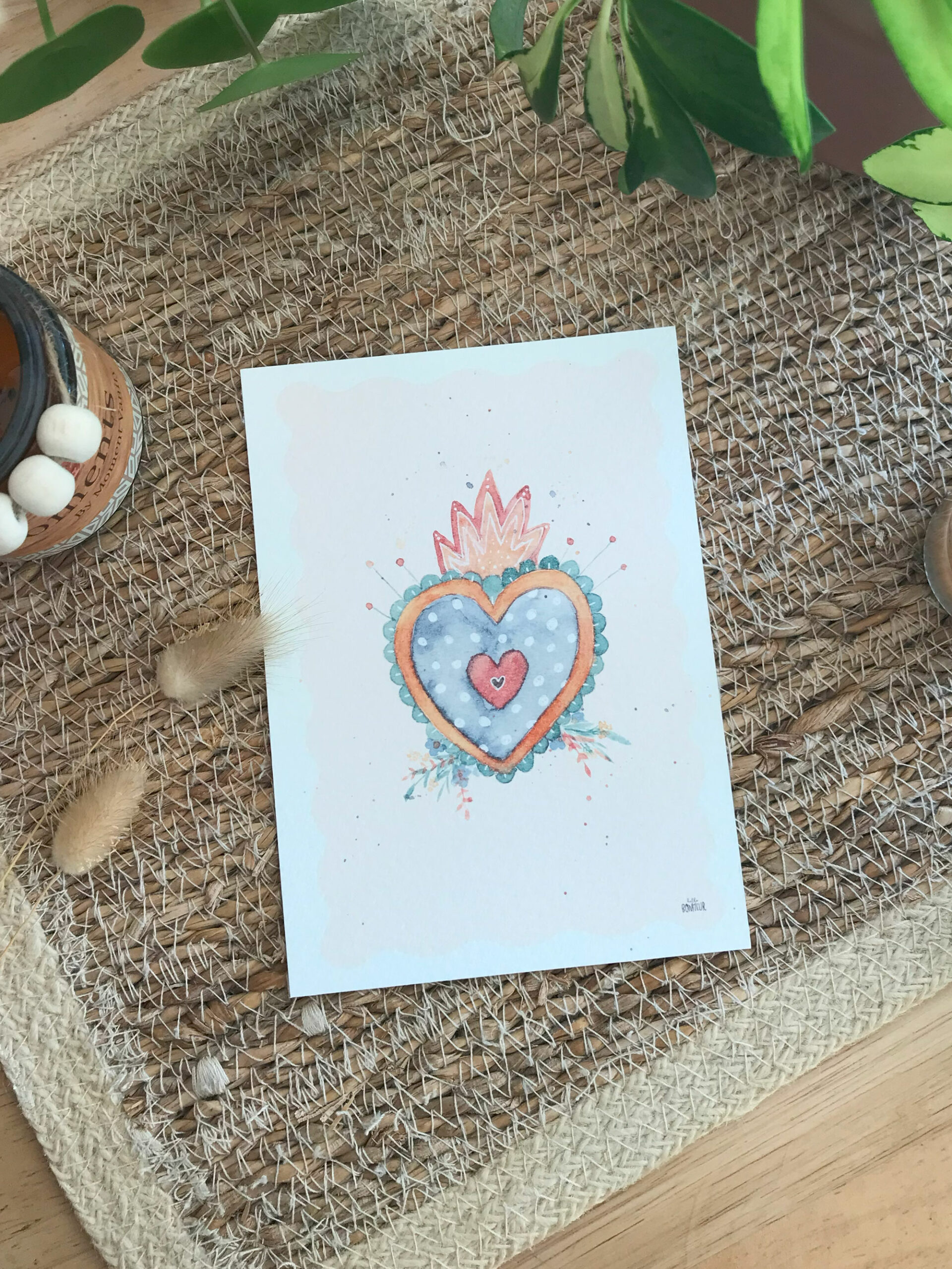 carte postale ex-voto flamme sacrée