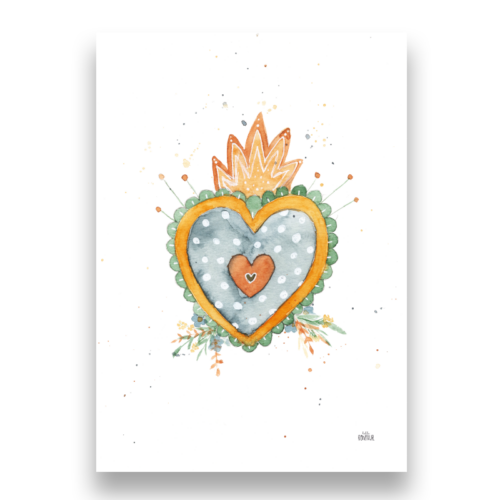 carte postale ex-voto sacred flame