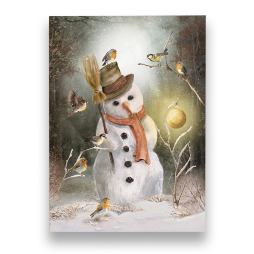 Carte postale noël Snowman pour lampe à carte postale Bonhomme de neige esther iris