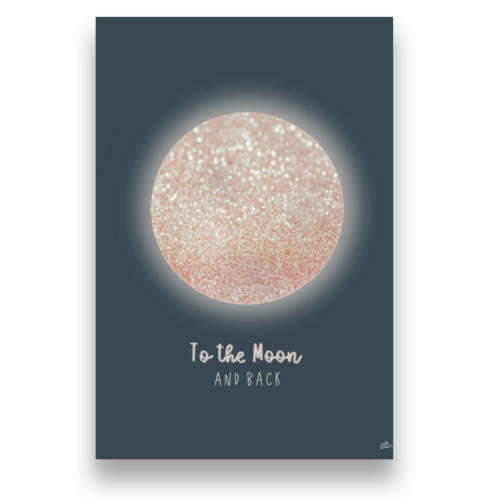 Carte postale - to the moon and back