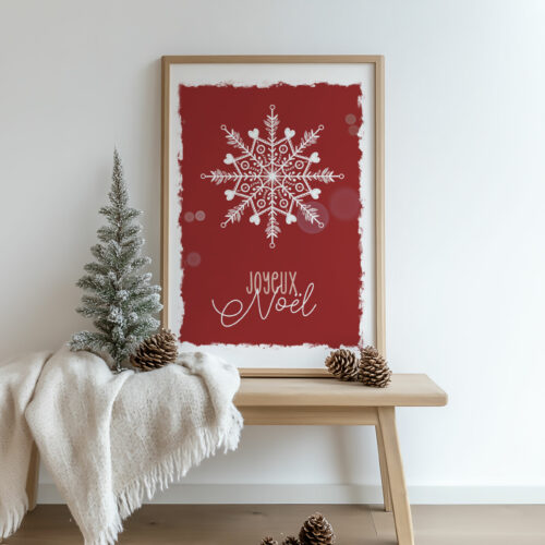 Affiche Flocon - Joyeux Noël